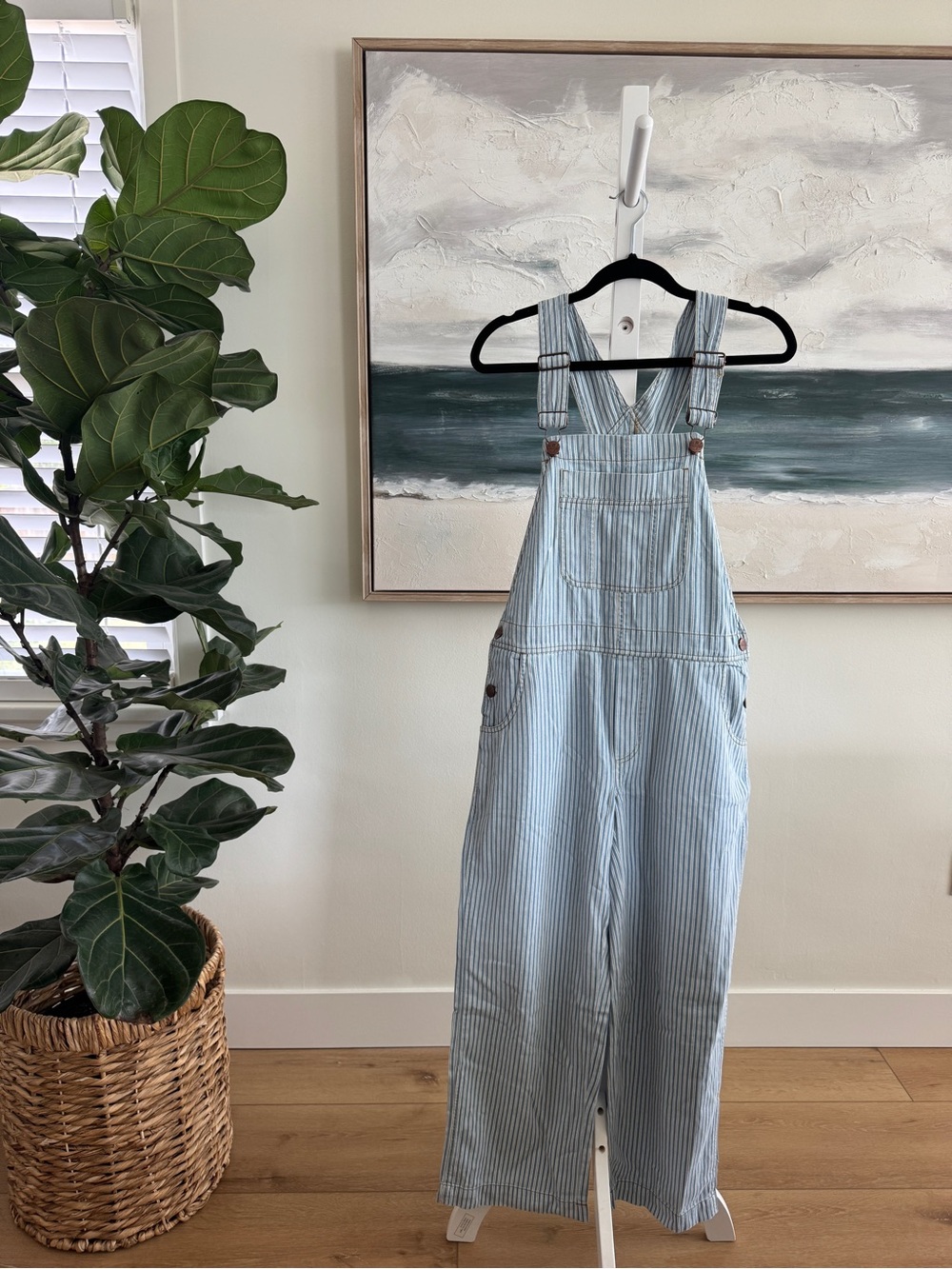 Billabong x Wrangler pinstriped overalls